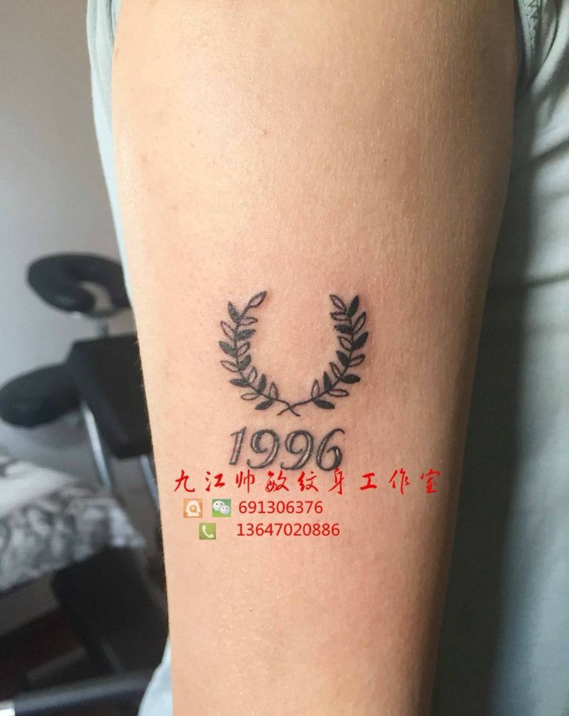 和平纹身图片_手臂清新手稿写实字符植物纹身图案
