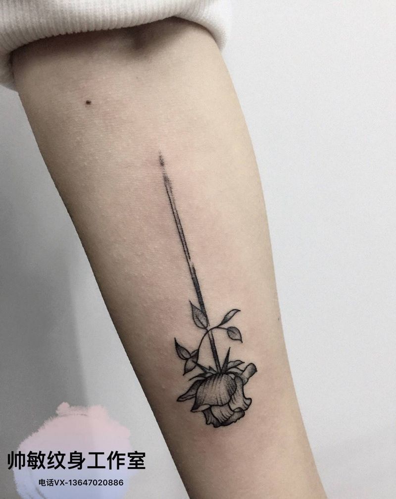 玫瑰纹身图片_帅敏TATTOO纹身图案