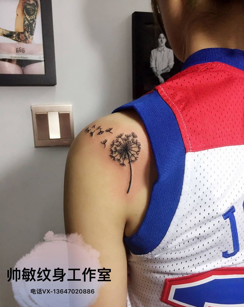 蒲公英纹身图片_帅敏TATTOO纹身图案