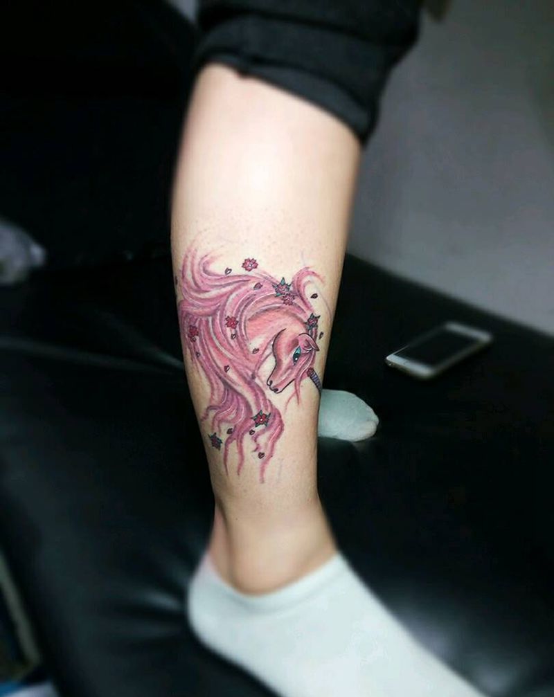 独角兽纹身图片