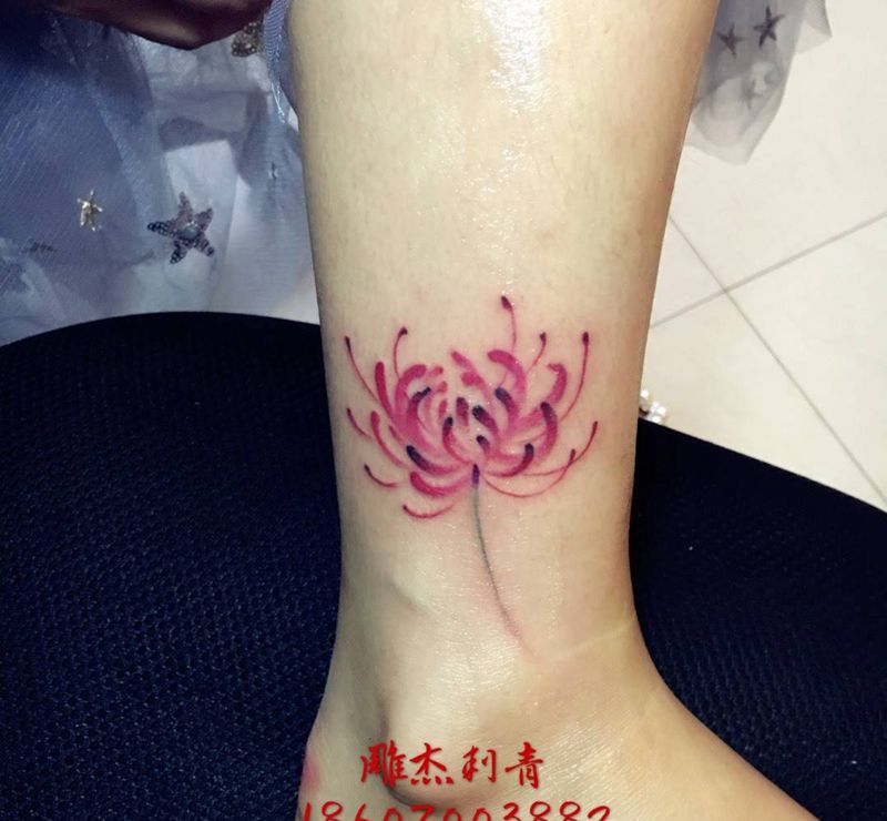 小清新纹身图片_成品手臂腿部脚部清新传统植物原创字符贴纸纹身图案