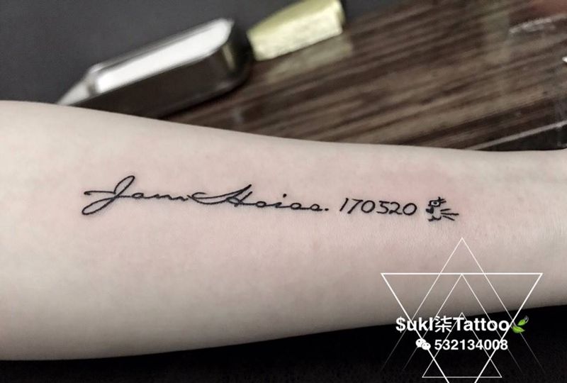 小清新英文纹身图片