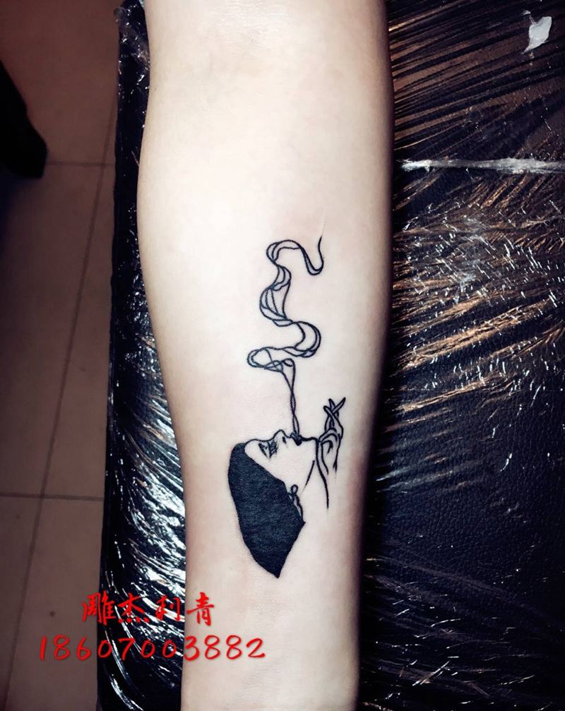 作品更新纹身图片_手臂颈部成品清新传统欧美贴纸人物图腾手部纹身图案