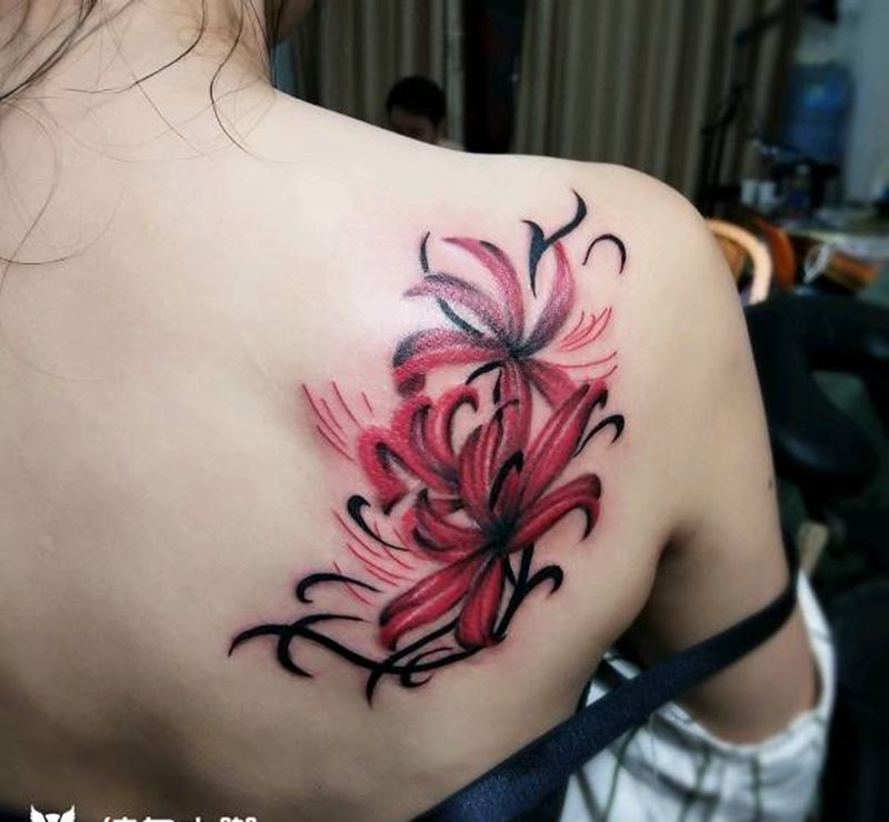 彼岸花纹身图片