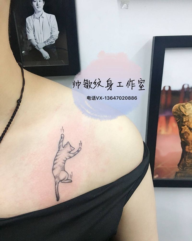 猫纹身图片
