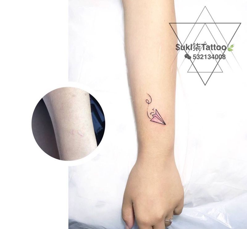 疤痕遮盖纹身图片