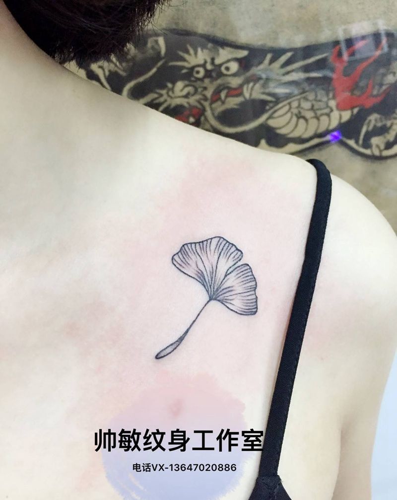 银杏纹身图片_帅敏TATTOO纹身图案