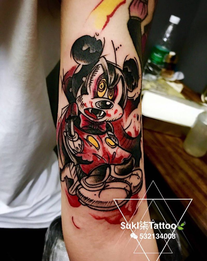 暗黑米奇纹身图片