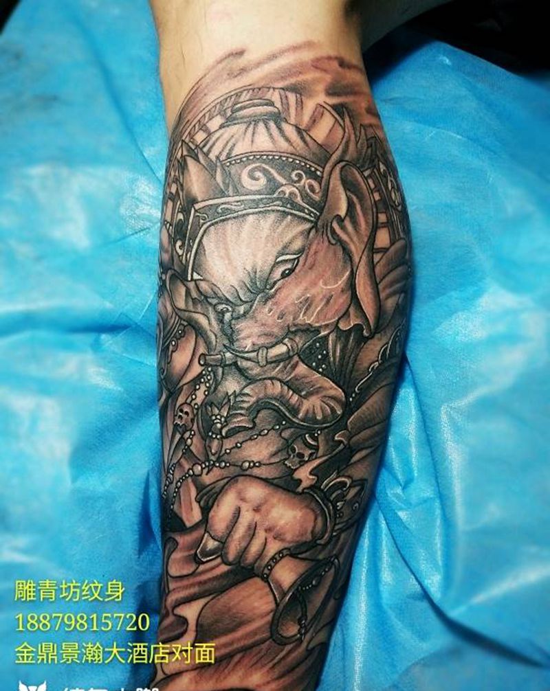 象神纹身图片