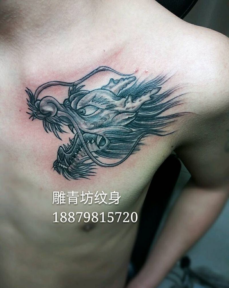 龙头纹身图片