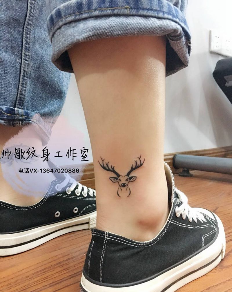 鹿纹身图片