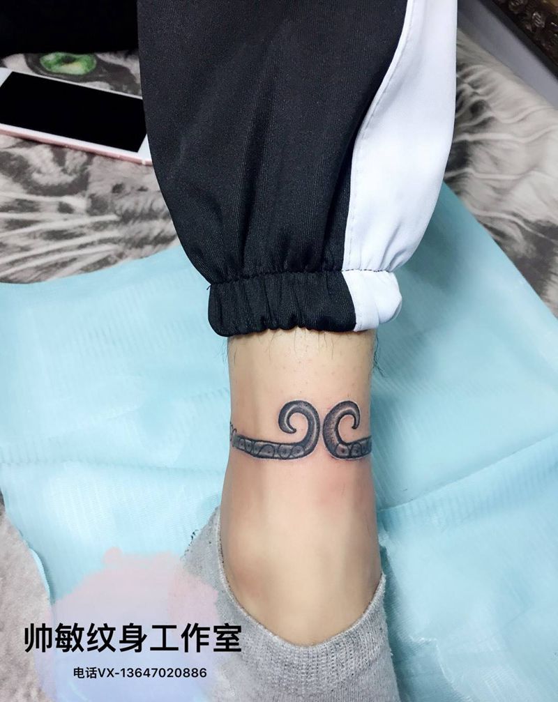 客人要求纹身图片_帅敏TATTOO静物清新脚部手稿纹身图案
