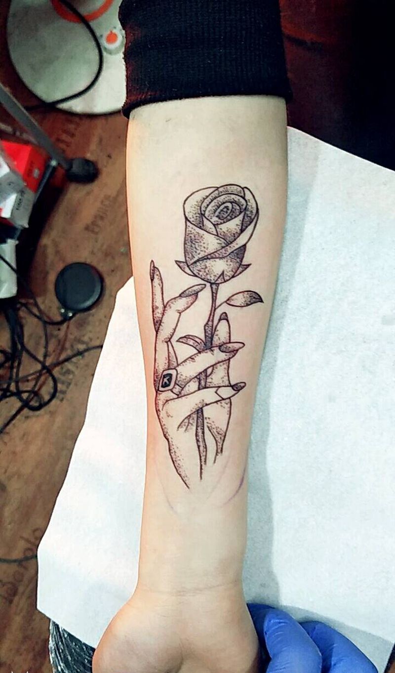 玫瑰纹身图片