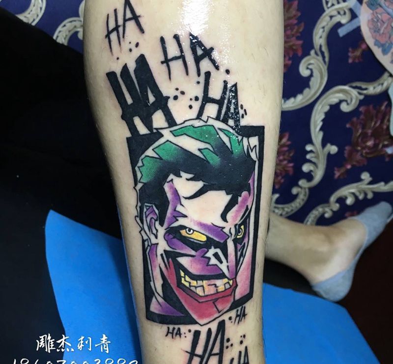 人物纹身图片_成品腿部脚部欧美肖像人物纹身图案