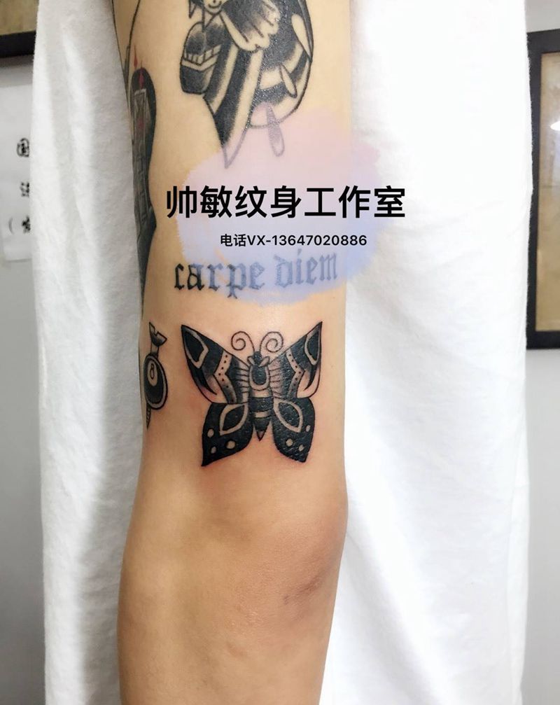 蝴蝶纹身图片_帅敏TATTOO纹身图案