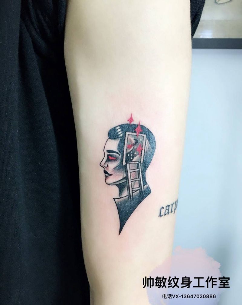 卐纹身图片_帅敏TATTOO人物欧美手臂手稿纹身图案