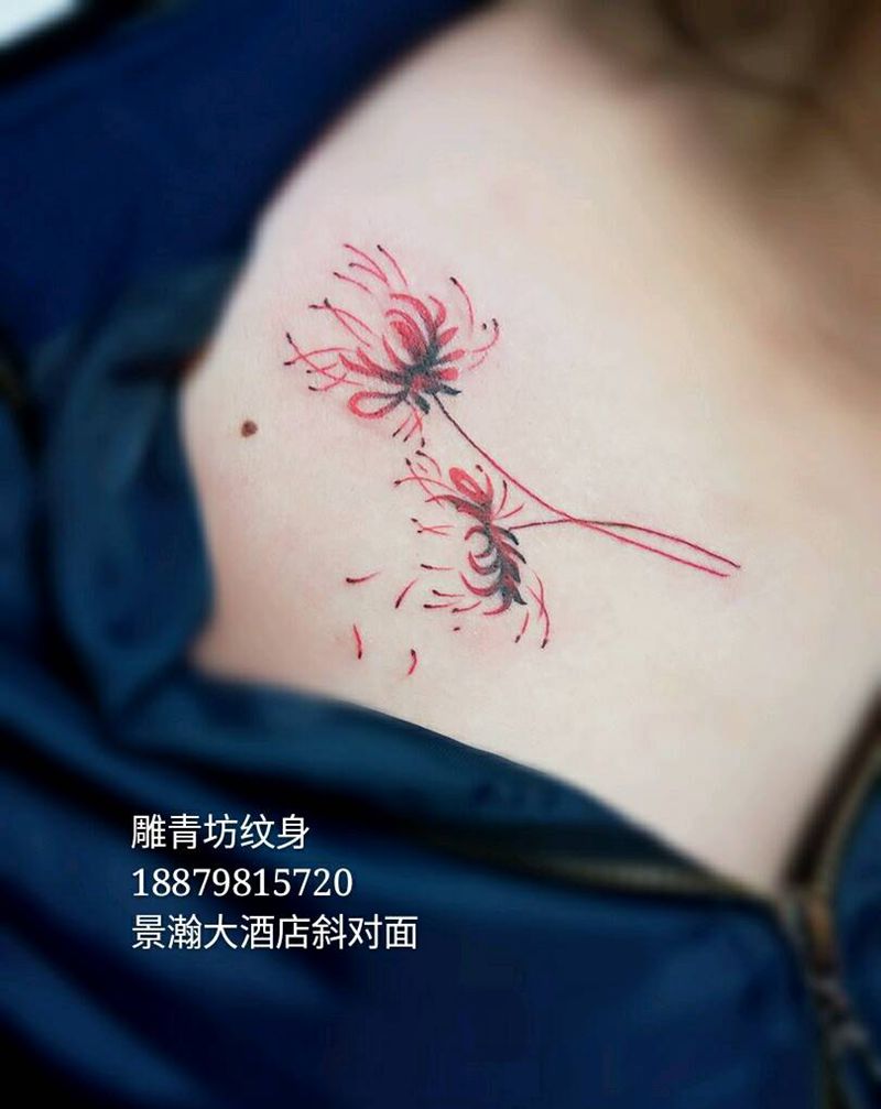 彼岸花纹身图片