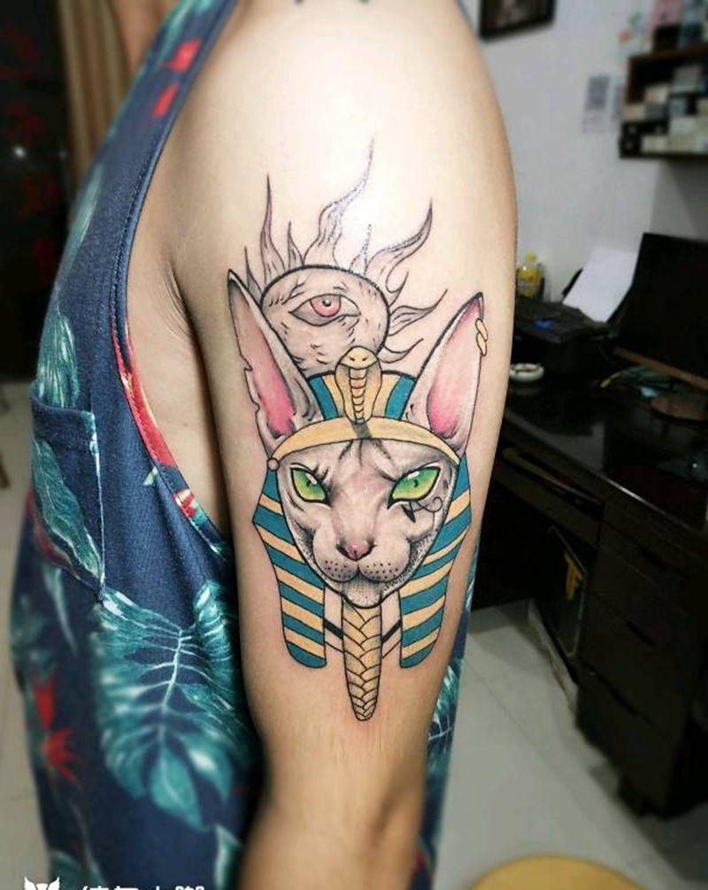 猫纹身图片