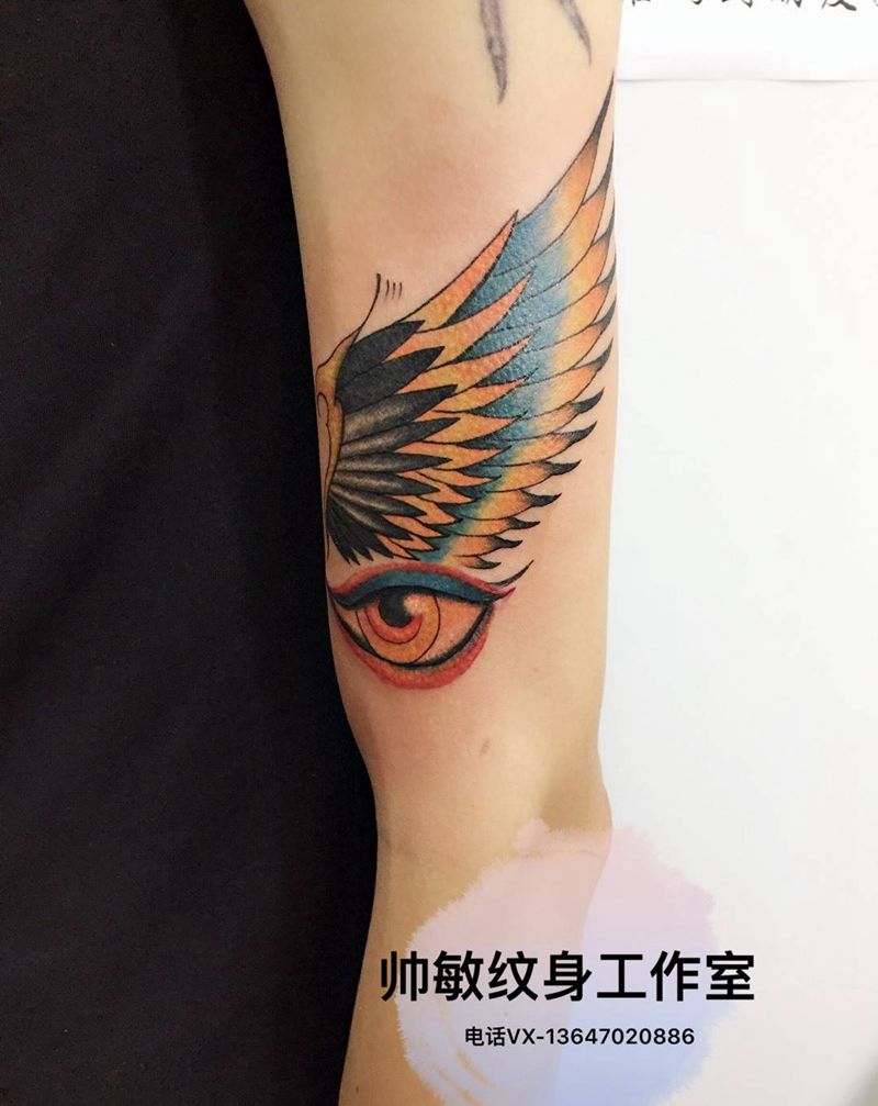 翅膀纹身图片_帅敏TATTOO纹身图案
