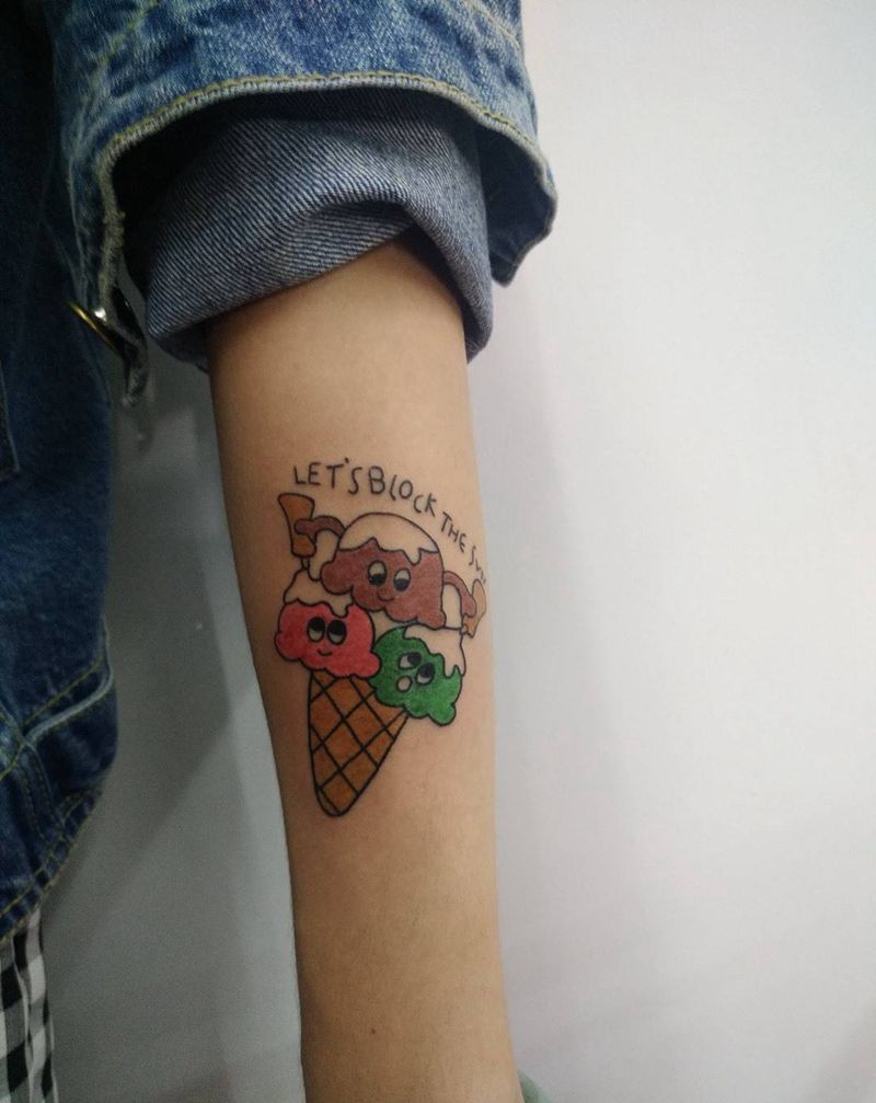 冰淇凌纹身图片_帅敏TATTOO纹身图案