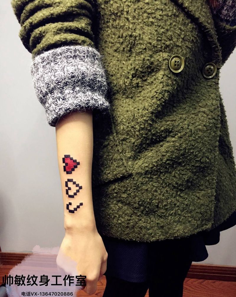 ❤️纹身图片_帅敏TATTOO情侣几何清新手部手稿纹身图案