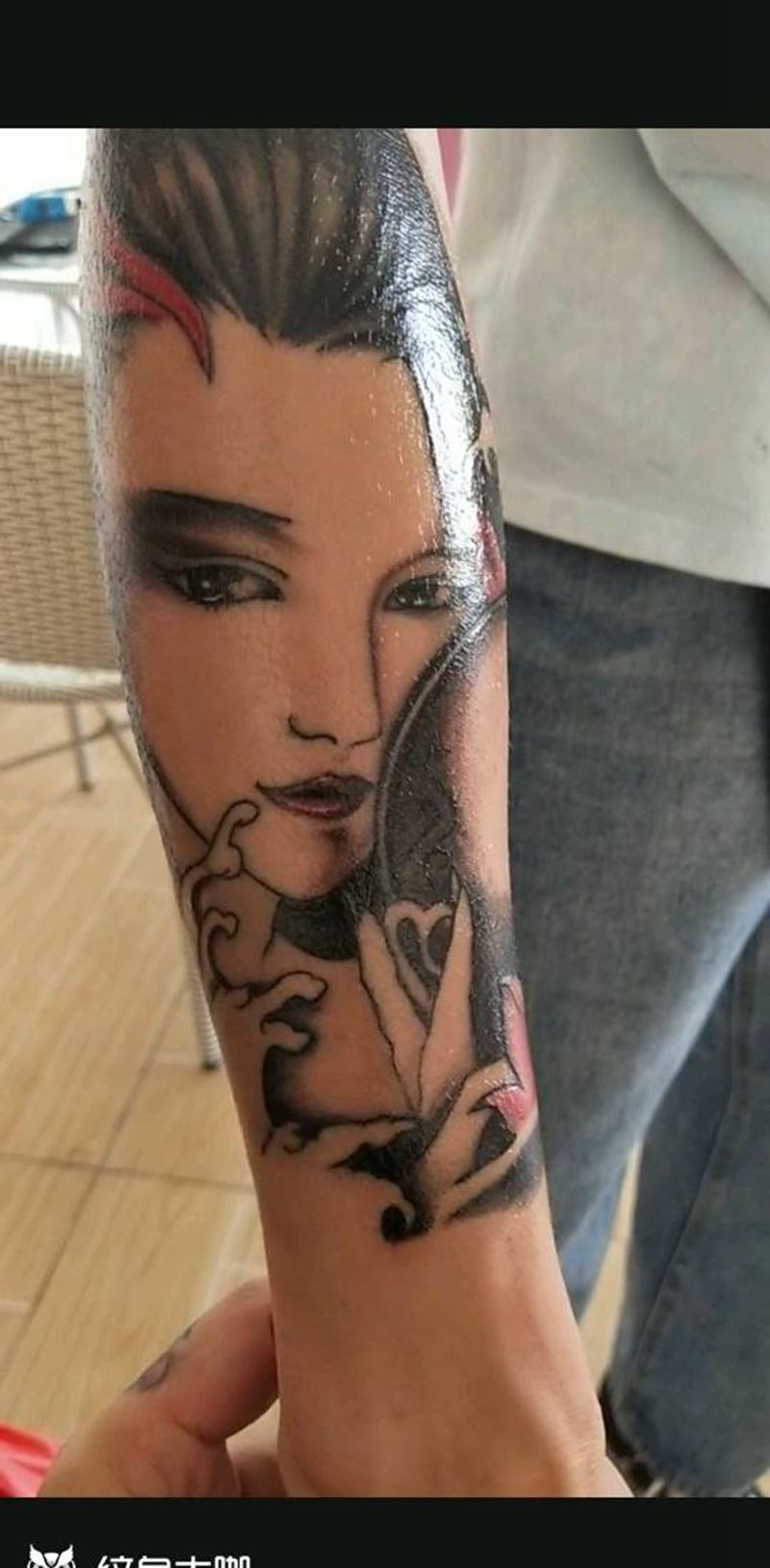 艺妓纹身图片_手部纹身图案