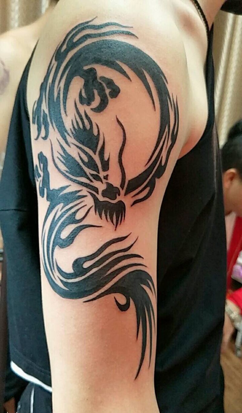 龙图腾纹身图片