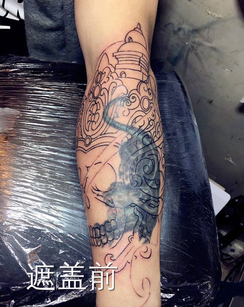 遮盖纹身图片