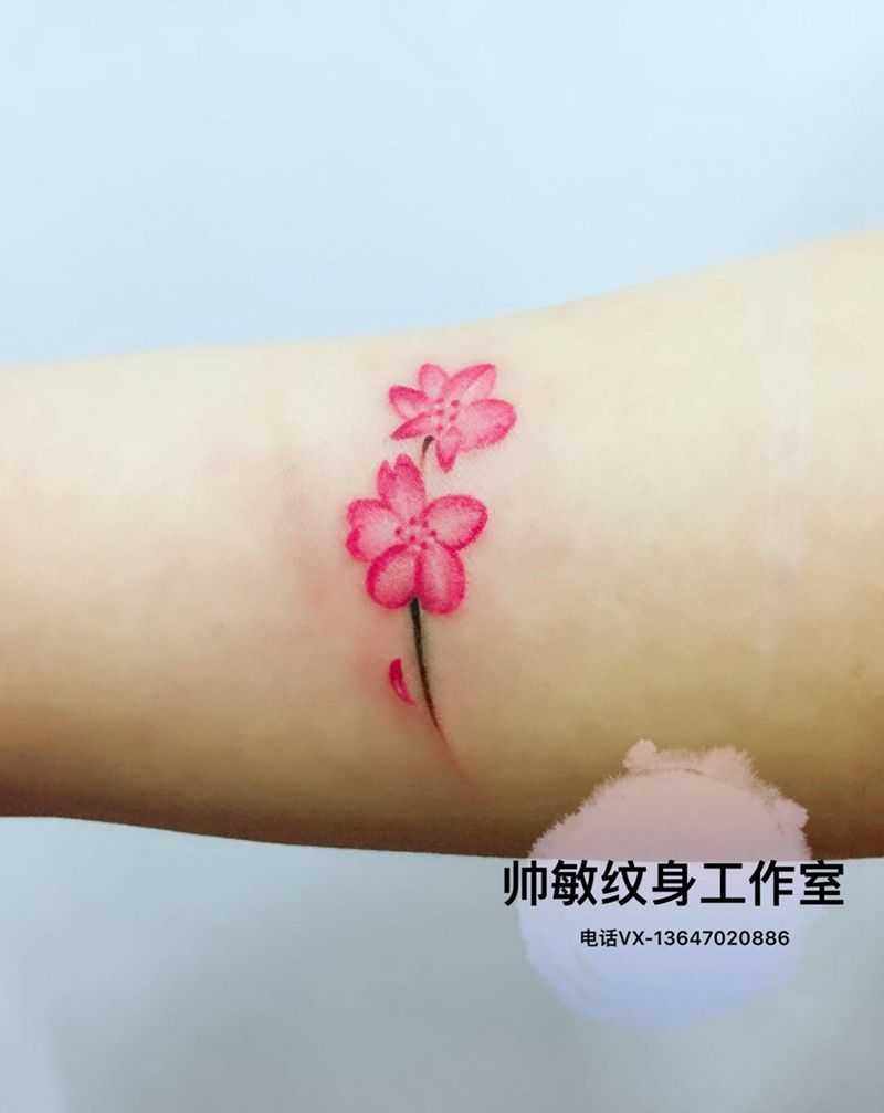 花纹身图片_帅敏TATTOO植物清新手部插画纹身图案