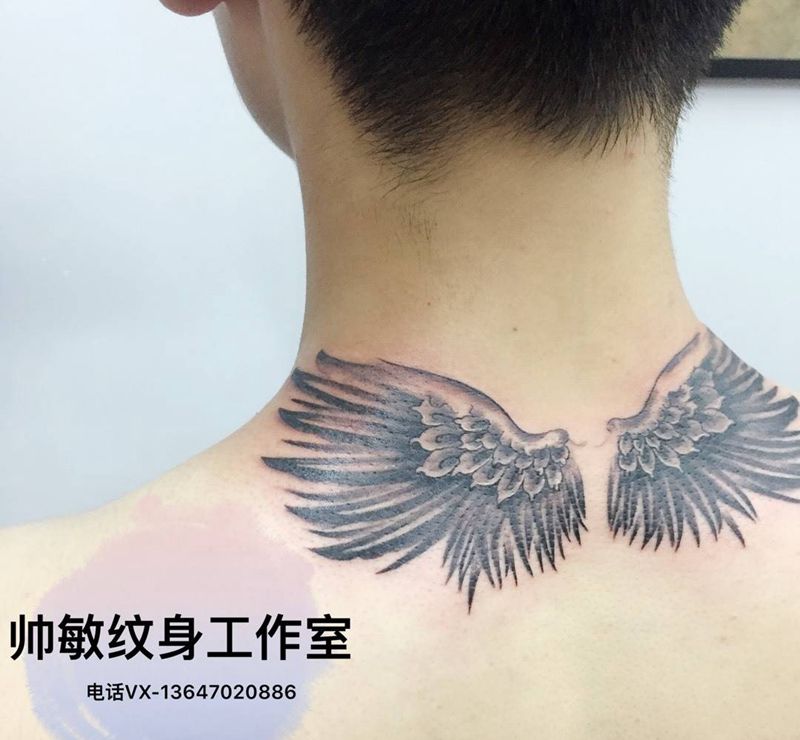 翅膀纹身图片_帅敏TATTOO纹身图案