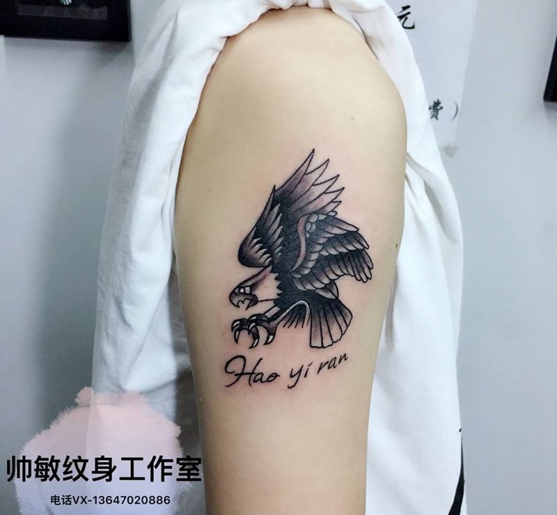 鹰纹身图片_帅敏TATTOO纹身图案