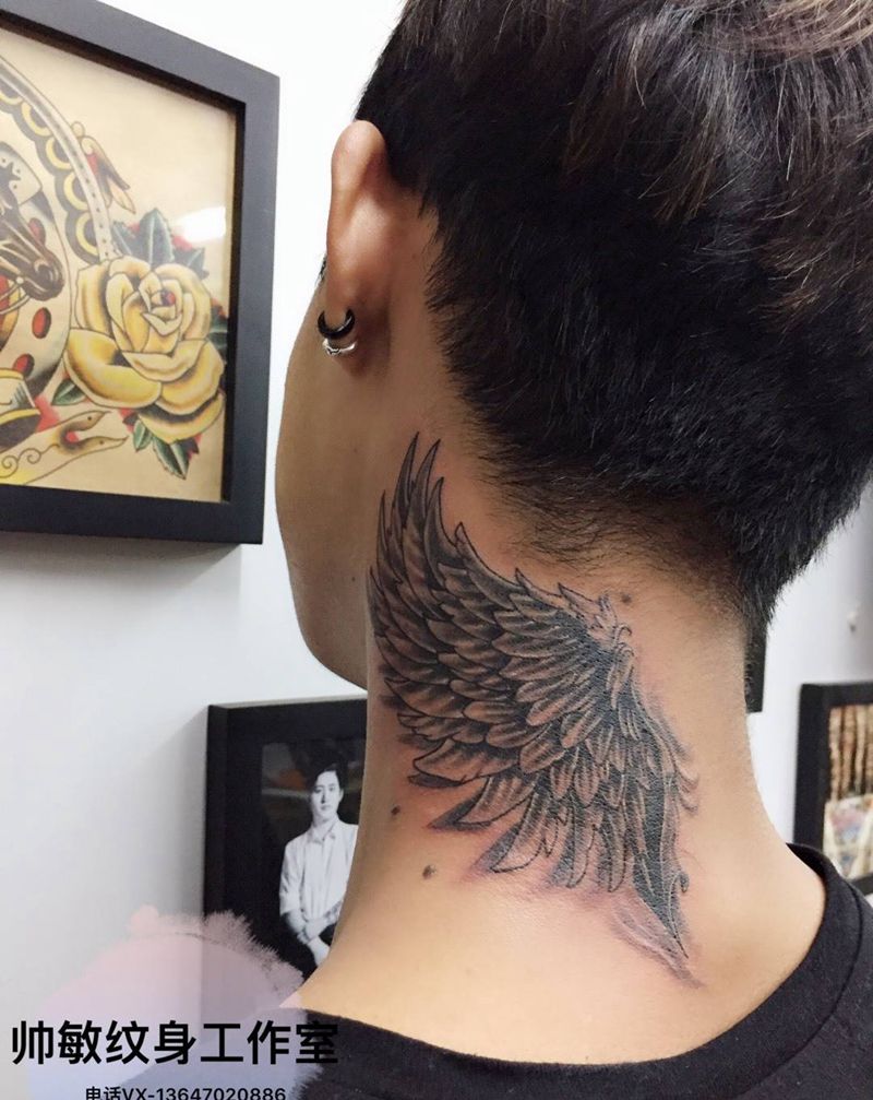 翅膀纹身图片_帅敏TATTOO纹身图案