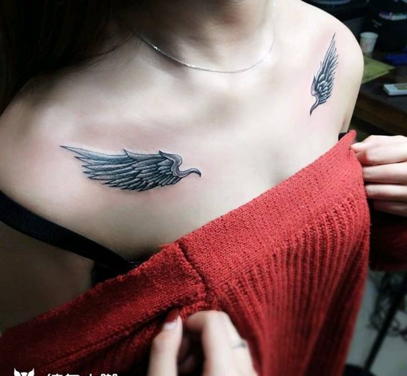 翅膀纹身图片