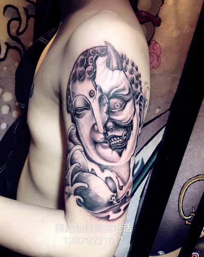 佛魔纹身图片_鬼神宗教纹身图案