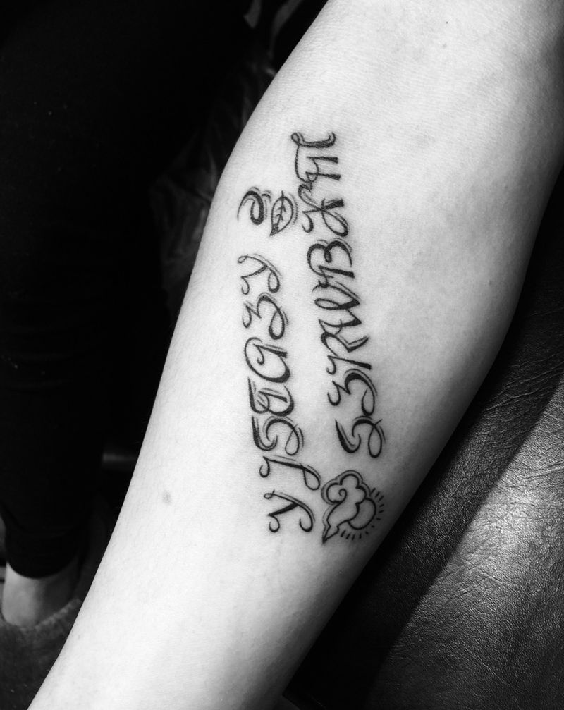 花体英文纹身图片