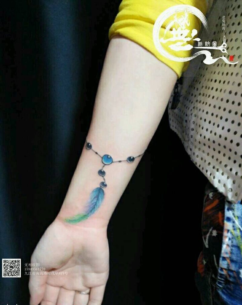 手绘设计手环纹身图片