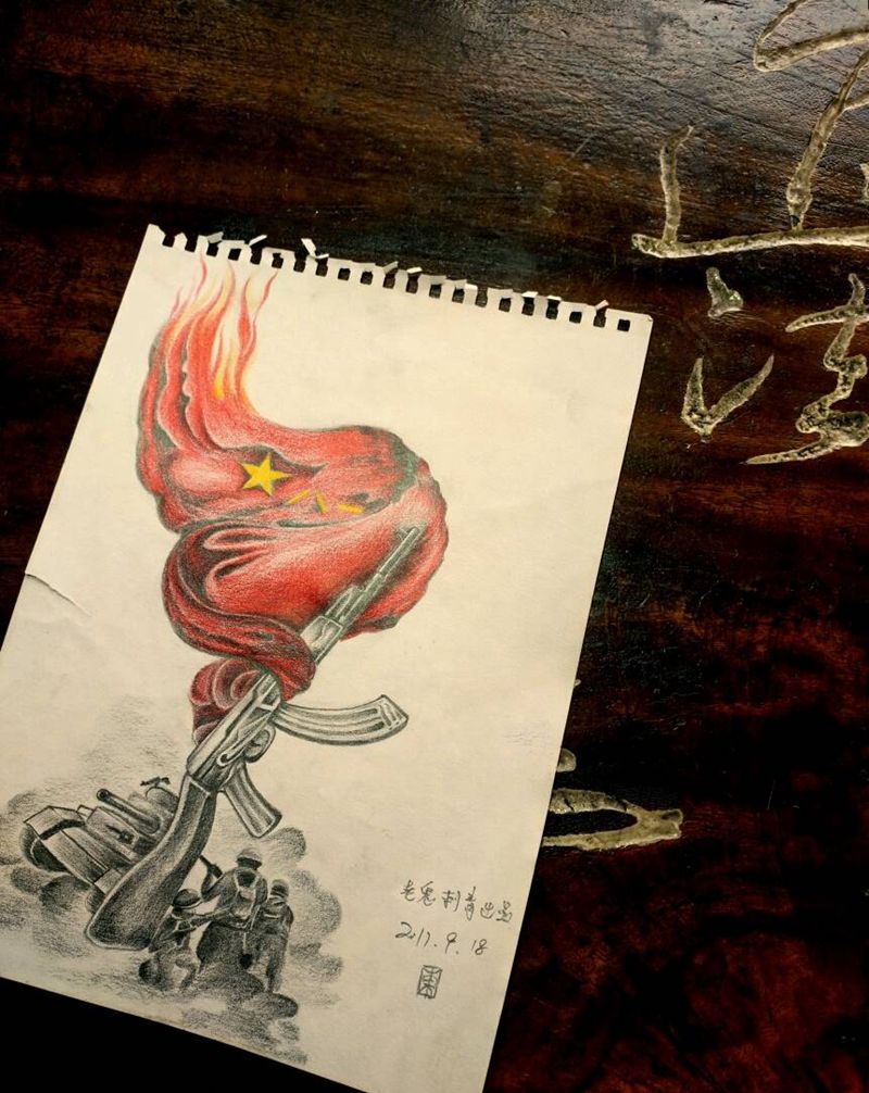 手稿纹身图片_画稿纹身图案