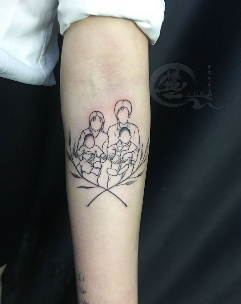 简笔画纹身图片_手臂纹身图案