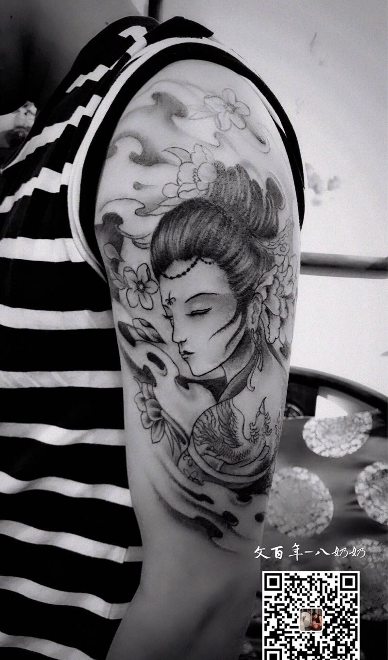 艺伎纹身图片