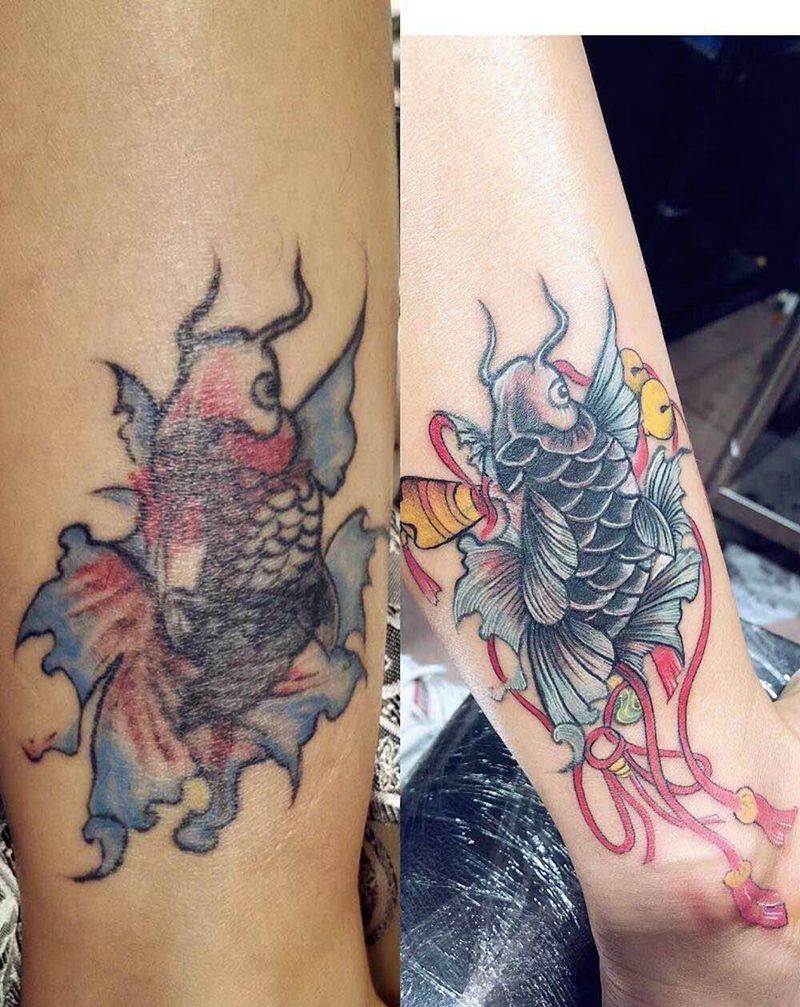 修改旧图纹身图片_脚部纹身图案