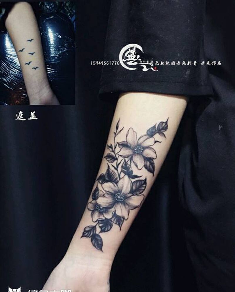 遮盖纹身图片_手部清新,欧美纹身图案