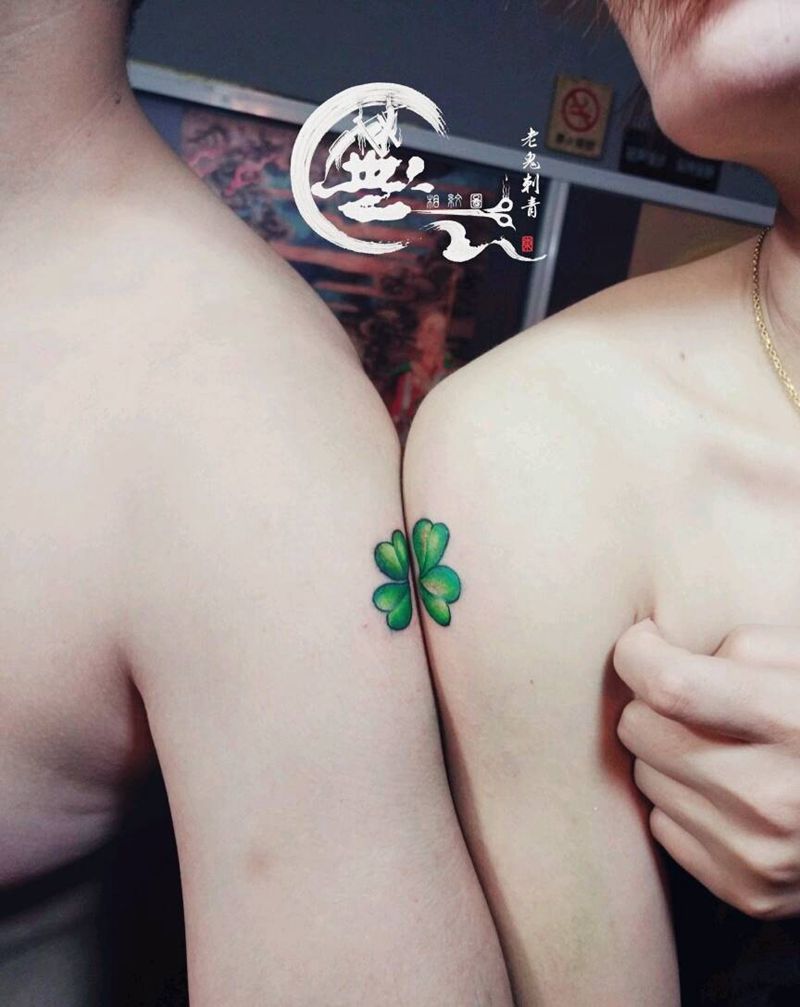 情侣纹身纹身图片_手臂清新情侣纹身图案