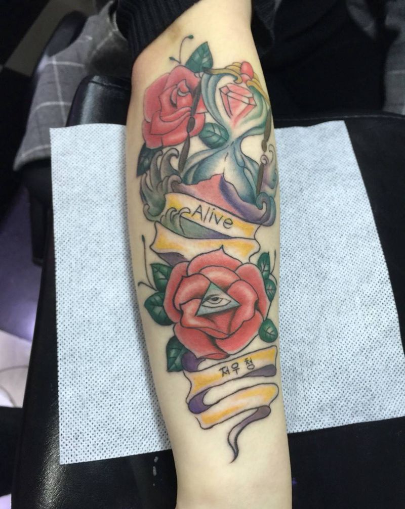 欧美小臂纹身图片