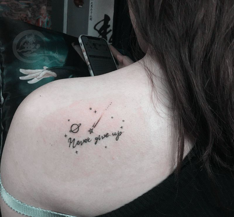 好闺蜜纹身纹身图片_手臂肩部纹身图案