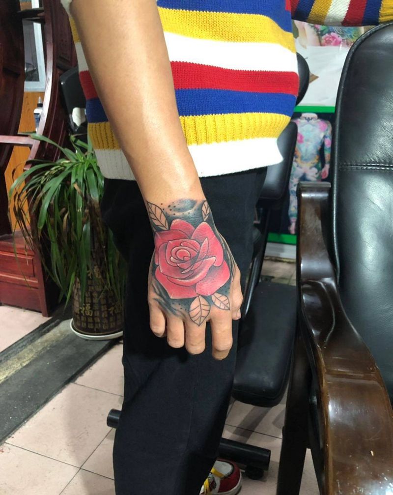 玫瑰花纹身图片