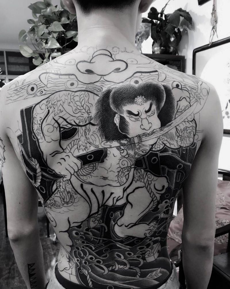 满背张顺 未完待续纹身图片