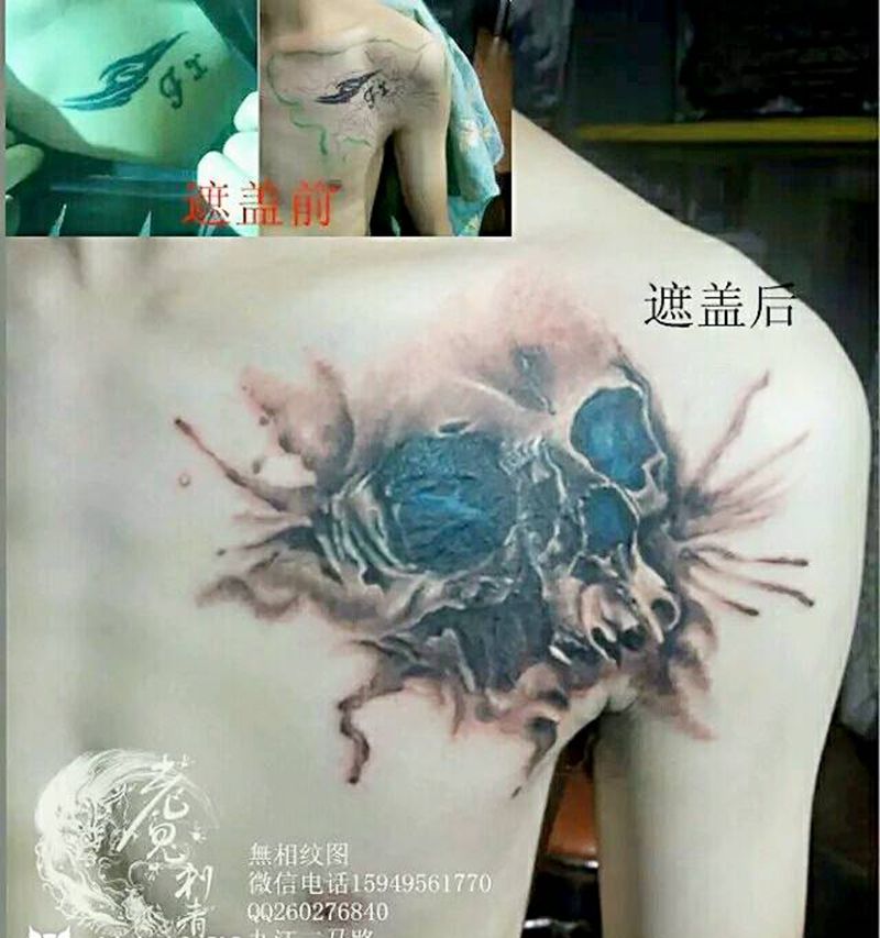 遮盖作品纹身图片_遮盖成品纹身图案