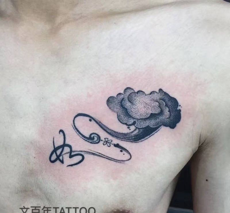 点刺如意纹身图片