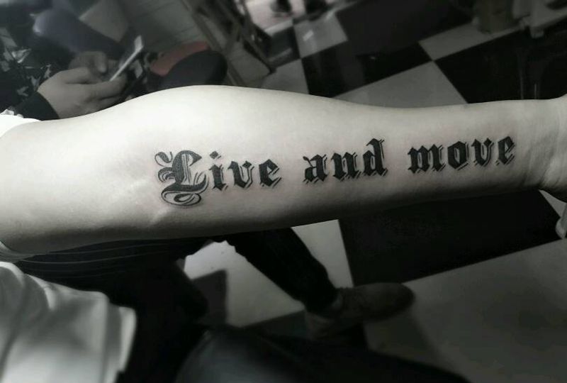 哥特字母纹身图片