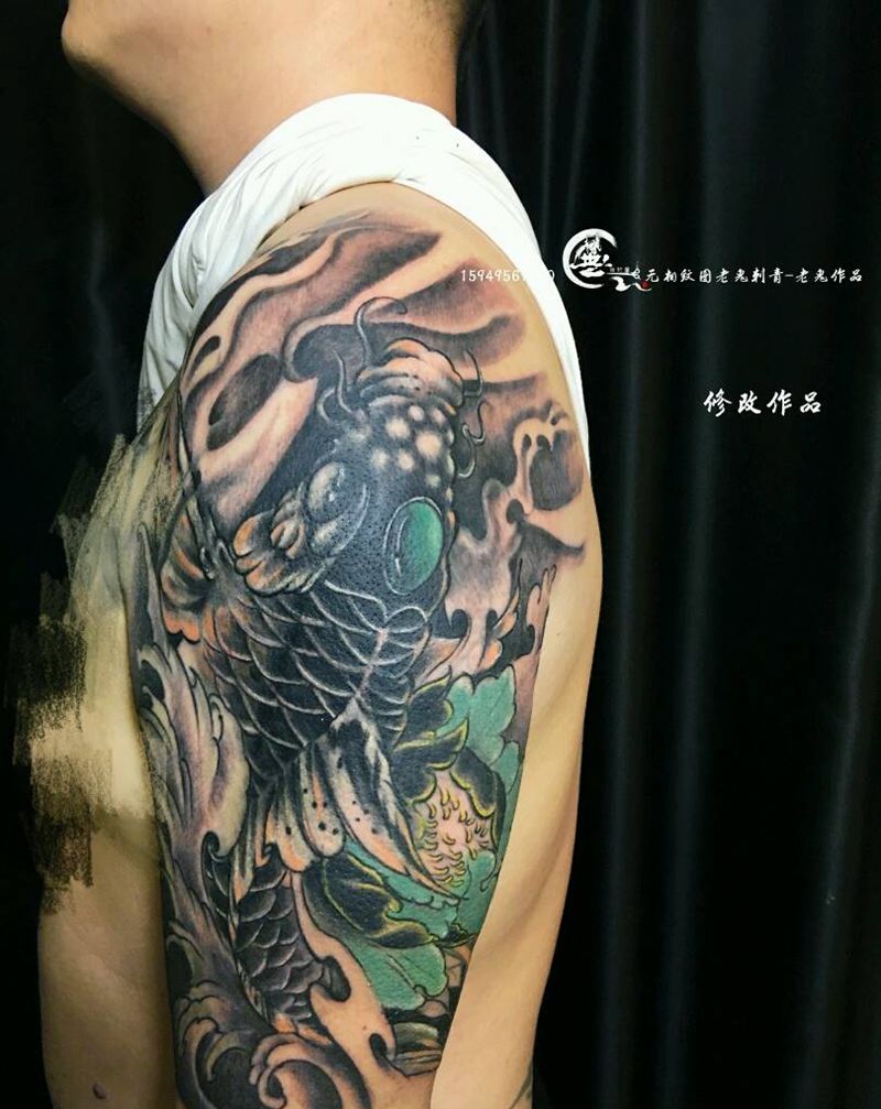 修改作品纹身图片_手臂新传统纹身图案